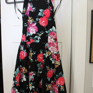 Black Floral Sleeveless dress